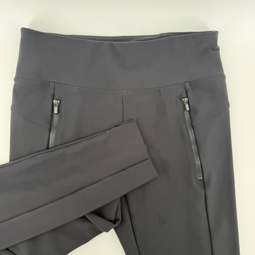 Athleta Headliner Pants Black High Rise Zipper Pocket Leggings Womens XS